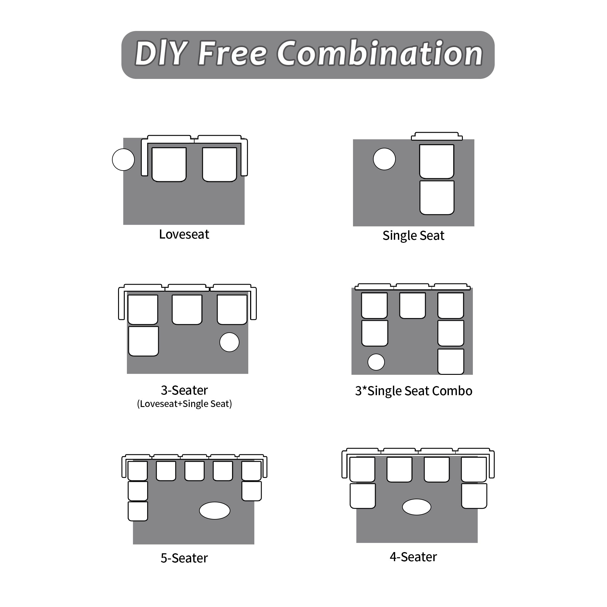 Canapé d'angle modulaire  à mémoire de forme noir / 3 places / moderne – Confort & design